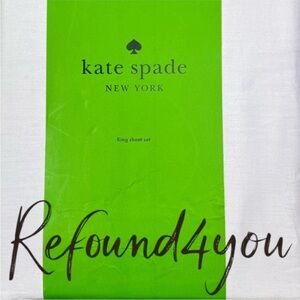 Kate Spade - ‘Lavender’ Cotton King Sheet Set. NWT Firm! No offers!